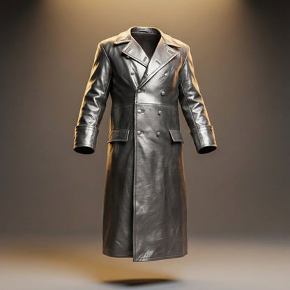 Classic Genuine Leather Trench Coat