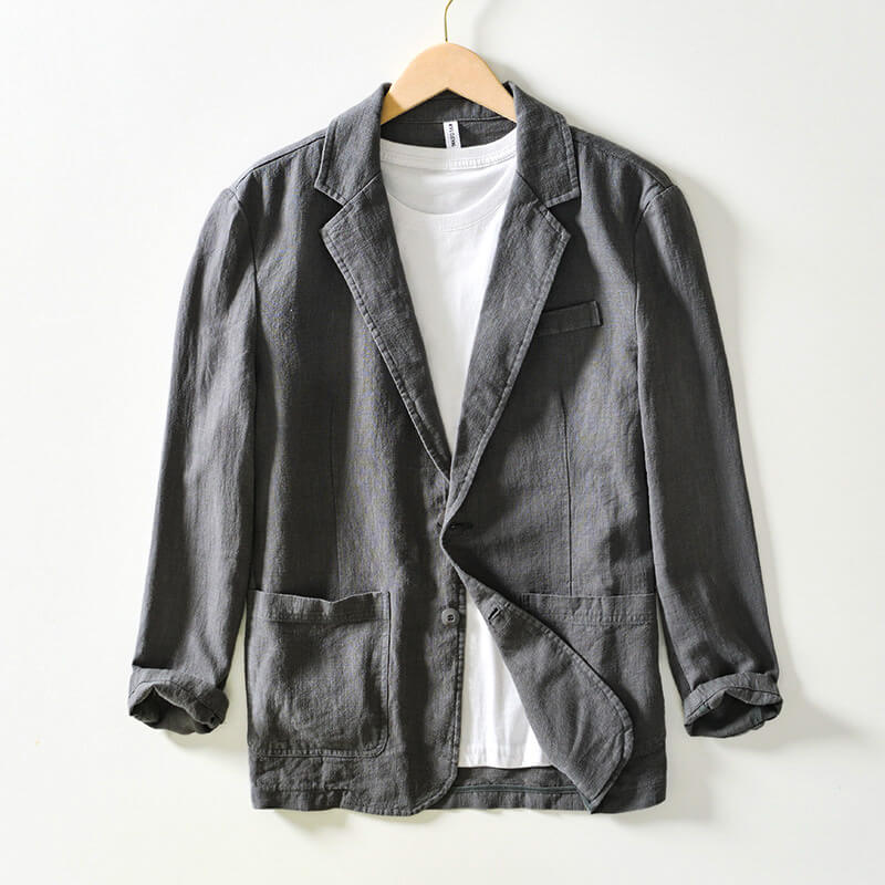 Timeless Navy Linen Jacket