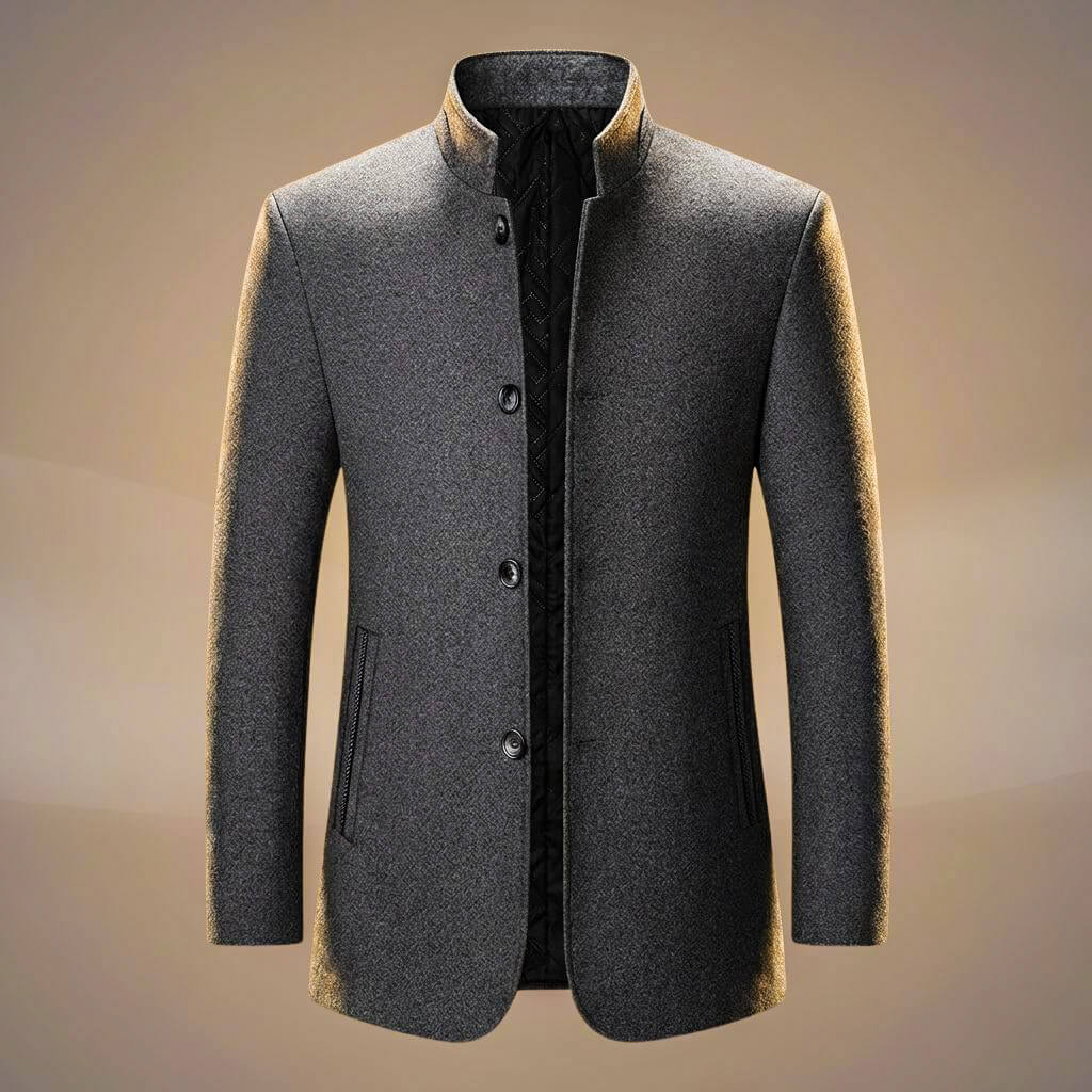 Classic Pure Wool Tailored Coat - VibreMode