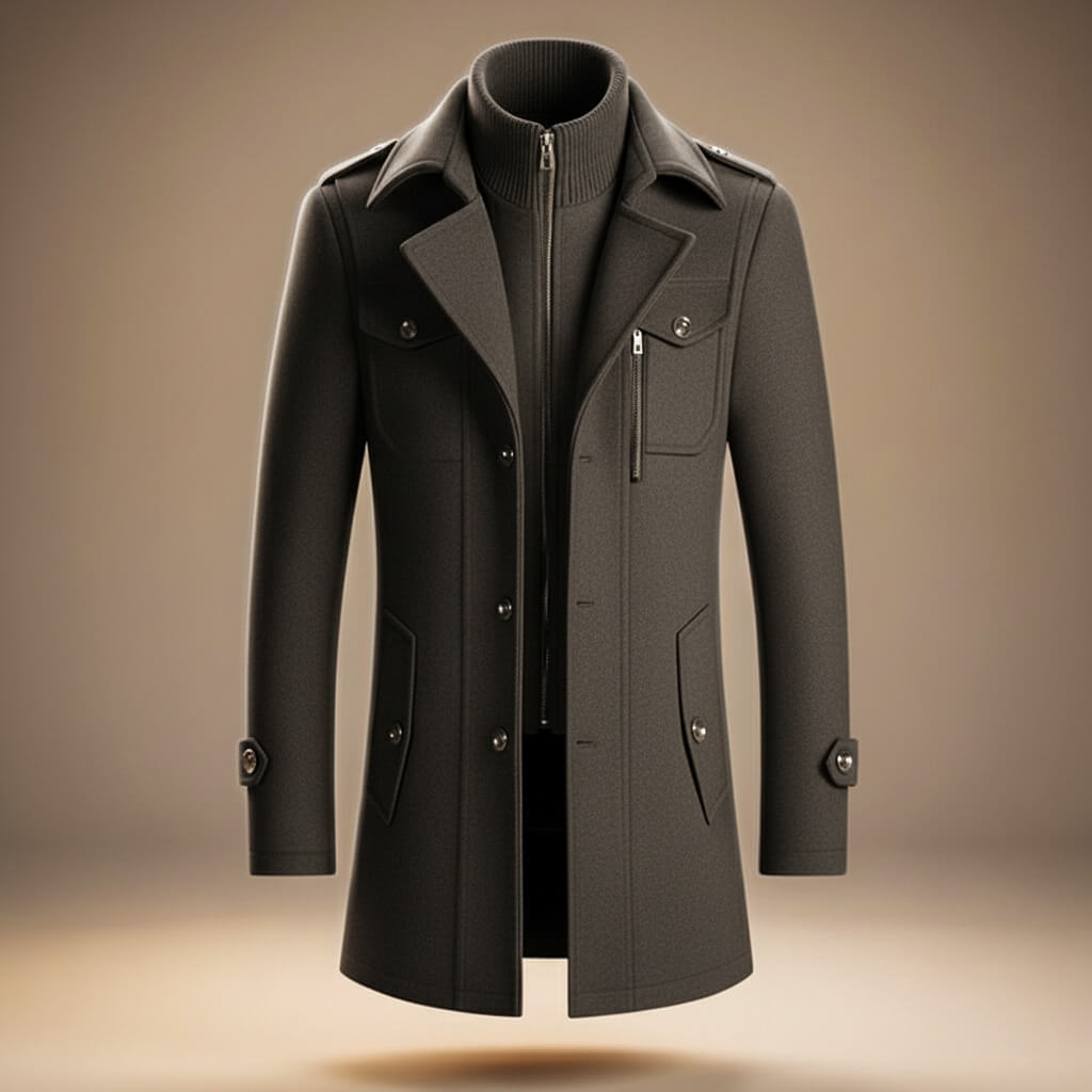 Matteo Men's Virgin Wool Overcoat