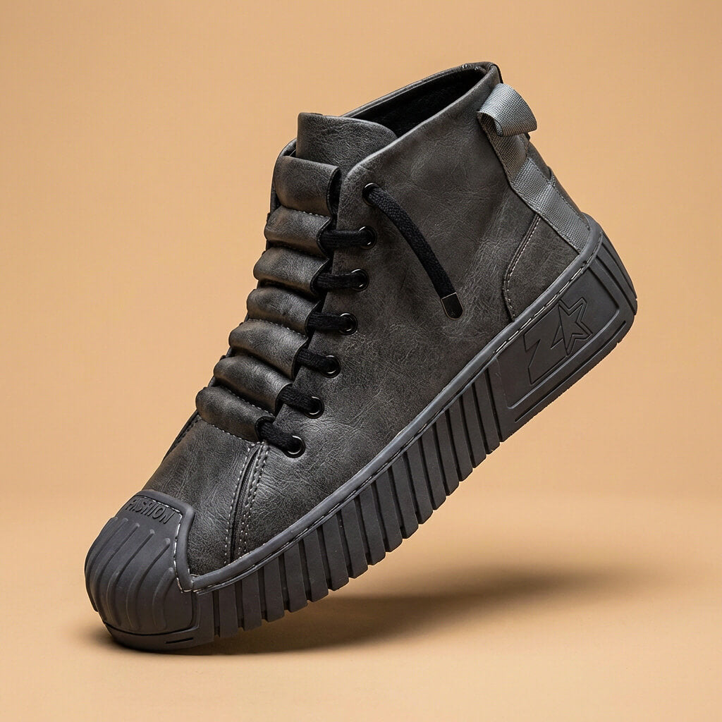 Premium Tall Leather Basketball Shoes