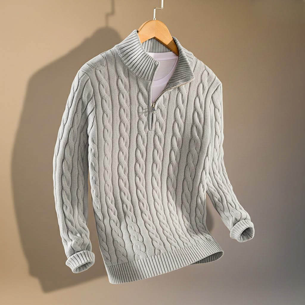Classic Luxury Cable Crew Sweater