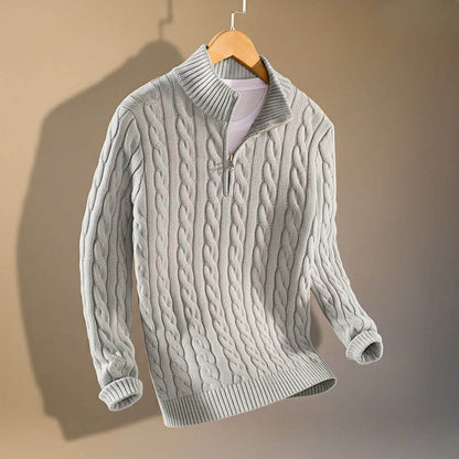 Classic Luxury Cable Crew Sweater