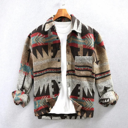 Men's Button Down Shirt Jacket - VibreMode