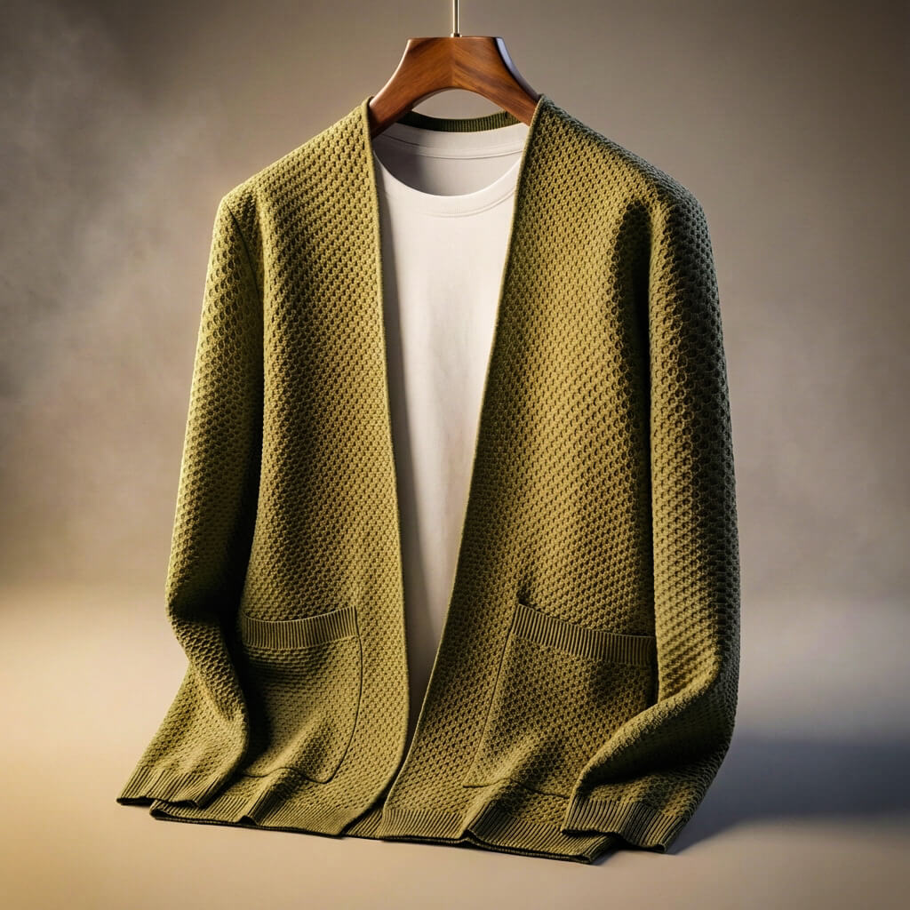 Cozy Textured Open Front Cardigan