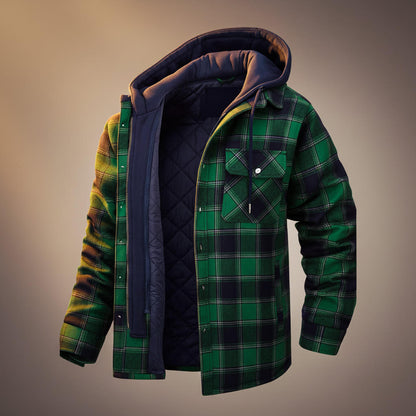 Classic Flannel Hooded Coat