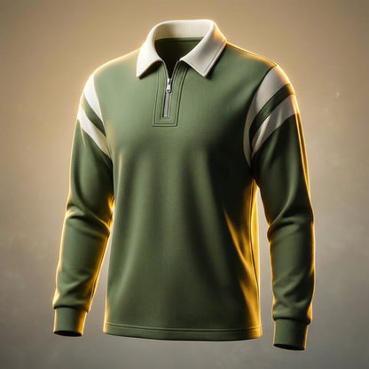 Classic Luxury Long Sleeve Polo Shirt - VibreMode