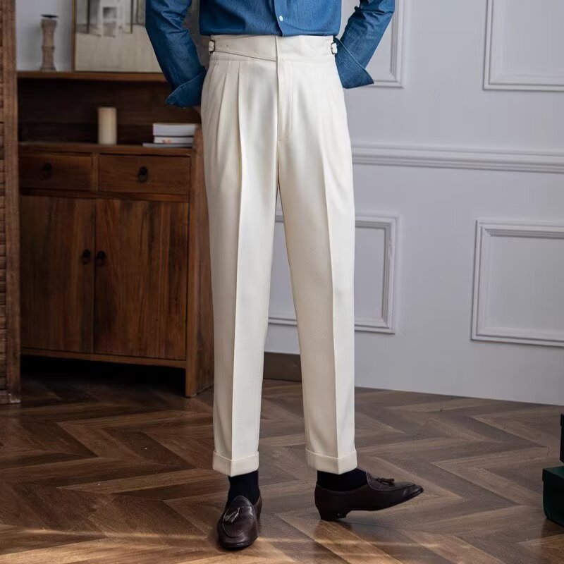 Image of Greg | Men's High-Waisted Pleated Dress Pants