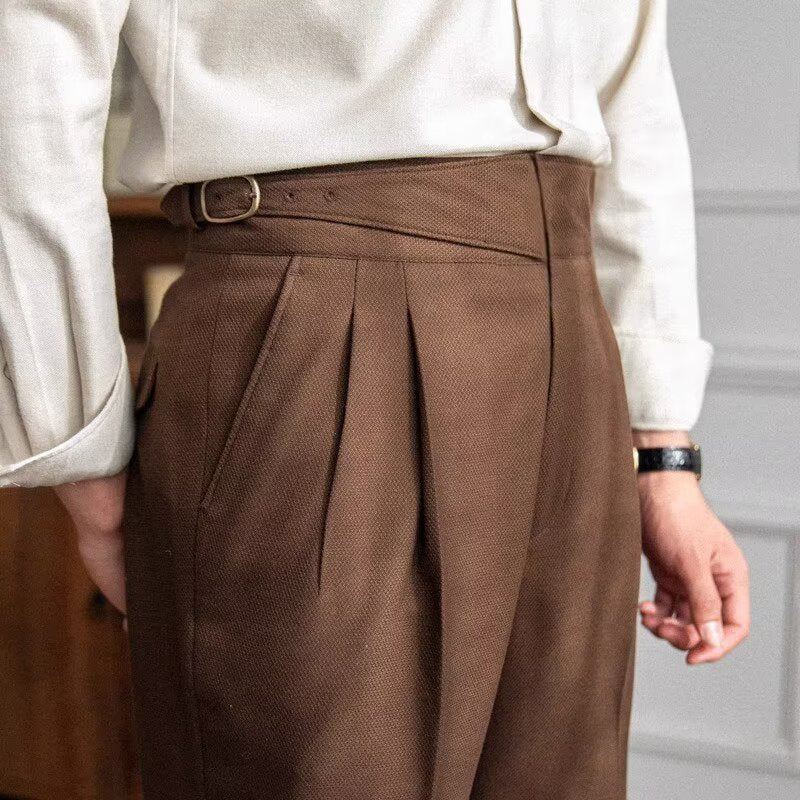 Image of Greg | Men's High-Waisted Pleated Dress Pants