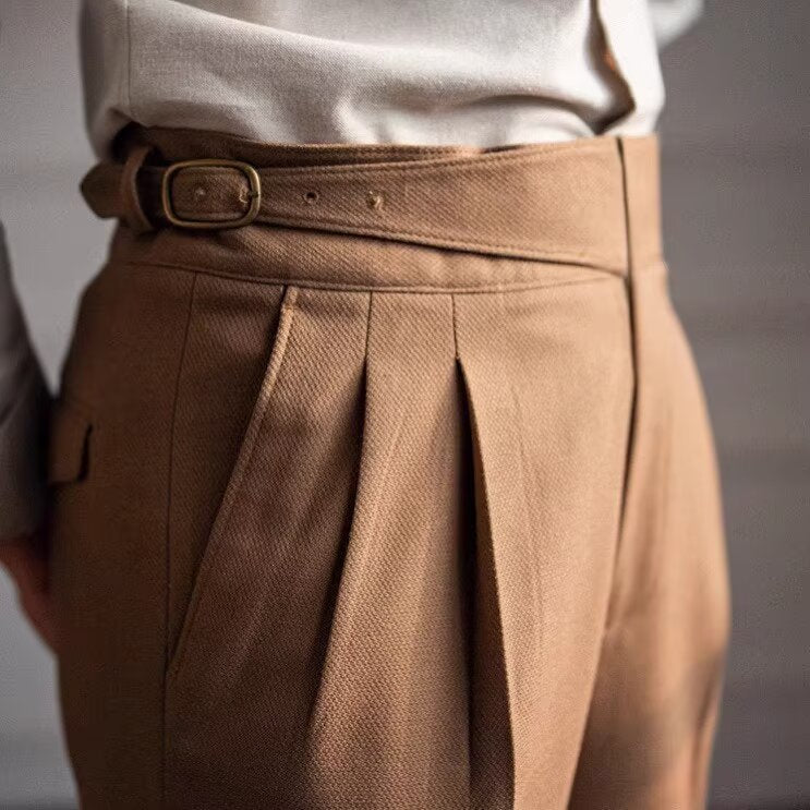 Image of Greg | Men's High-Waisted Pleated Dress Pants