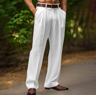 Image of Gregory | Men's Pleated Wide Leg Dress Pants