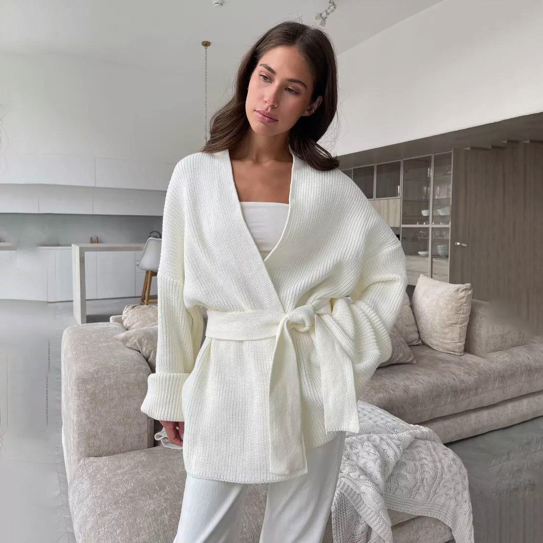 Image of Greta | Women's Ribbed Knit Open Front Cardigan