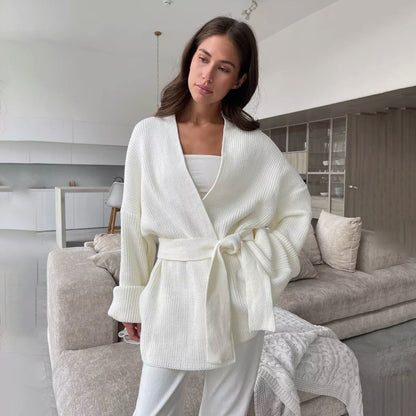 Image of Greta | Women's Ribbed Knit Open Front Cardigan