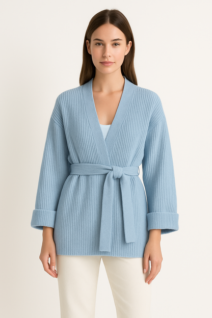 Women's Open Front Cardigan Ribbed Knit - VibreMode
