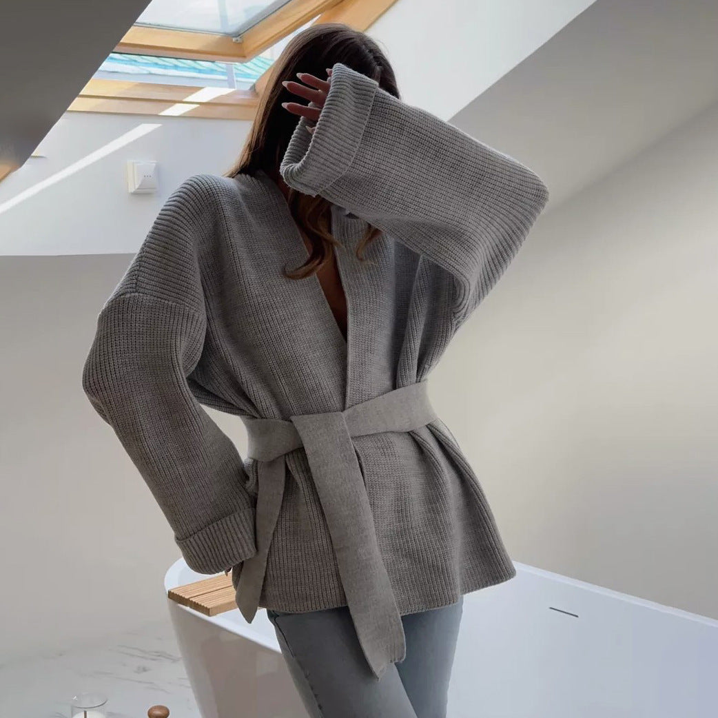 Image of Greta | Women's Ribbed Knit Open Front Cardigan