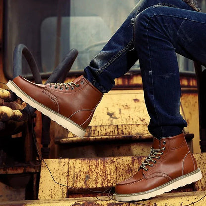 Men's Genuine Leather Ankle Boots