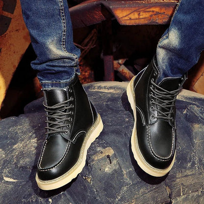 Men's Genuine Leather Ankle Boots - VibreMode