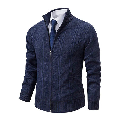 Men's Full Zip Cardigan Sweater - VibreMode