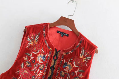 Women's Embroidered Vest Boho Style