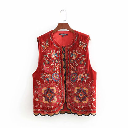 Elegant Floral Quilted Vest