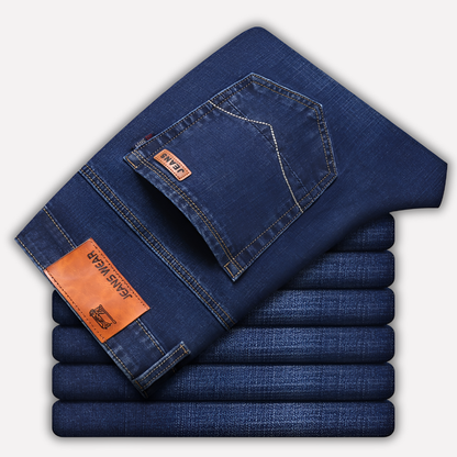 Men's Straight Leg Jeans Durable Denim