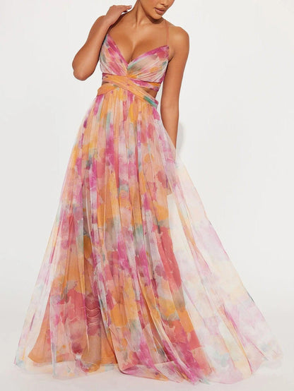 Image of Hallie | Women's Sleeveless Floral Maxi Dress