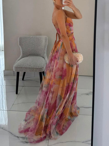 Image of Hallie | Women's Sleeveless Floral Maxi Dress