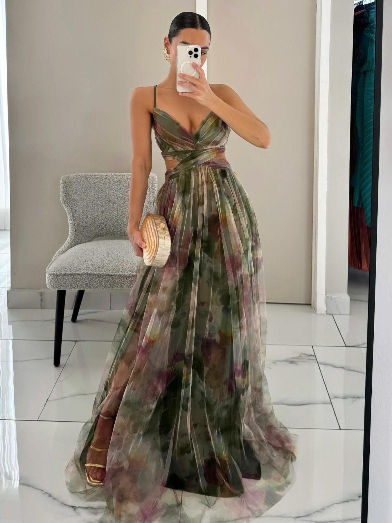 Image of Hallie | Women's Sleeveless Floral Maxi Dress