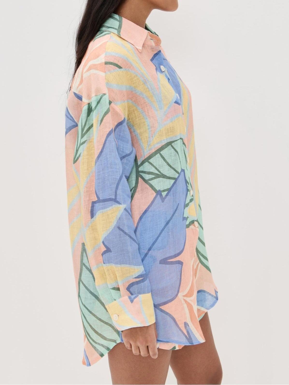 Image of Harmony | Women's Button-Down Floral Two-Piece Set