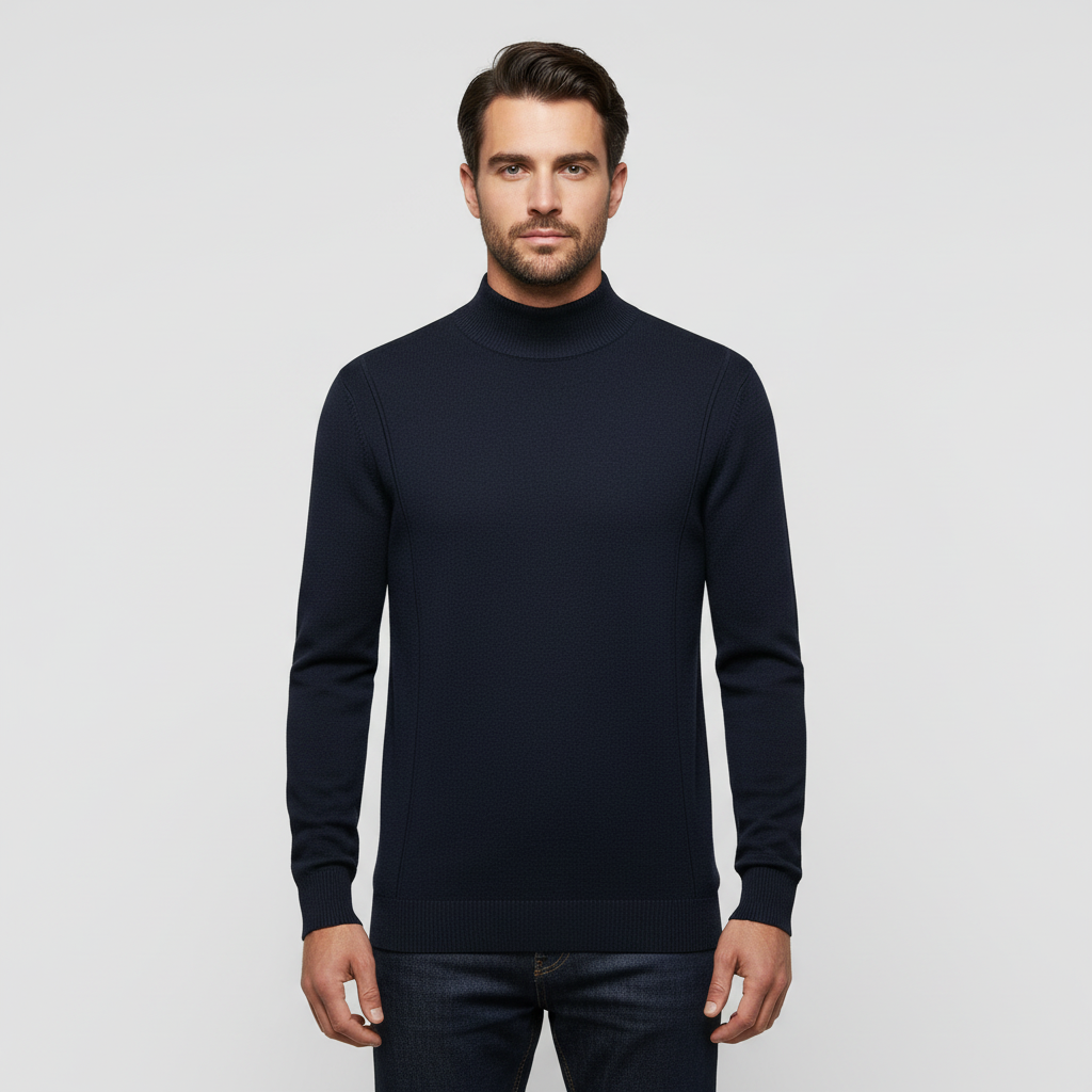 Men's Slim Fit Turtleneck Sweater - VibreMode