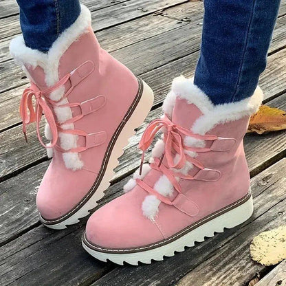 Women's Lace Up Boots Elevated Sole