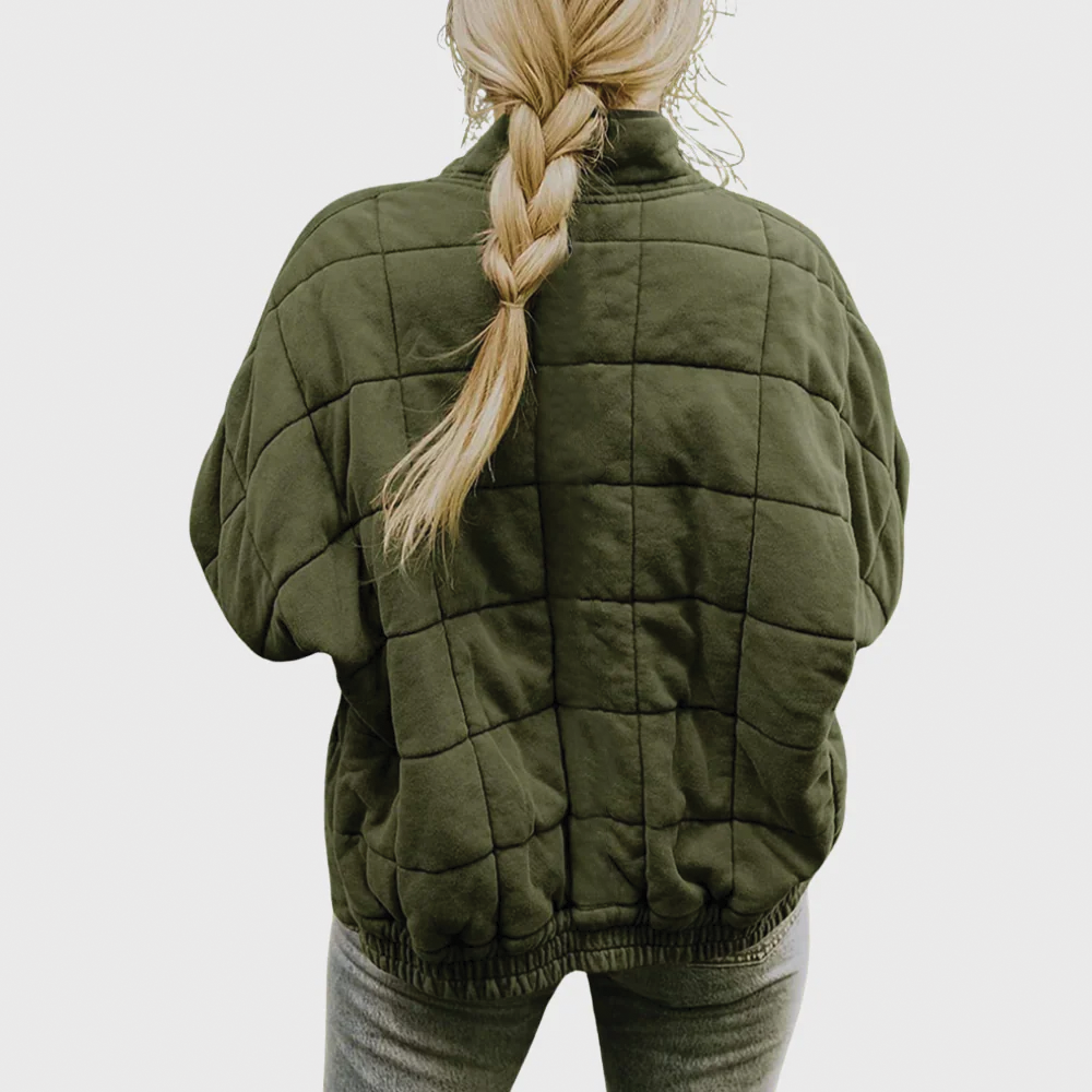 Warm Padded Zipper Coat for Ladies