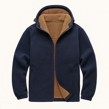 Men's Soft Shell Fleece Hooded Jacket - VibreMode