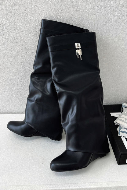 Women's Knee-High Low Heel Boots