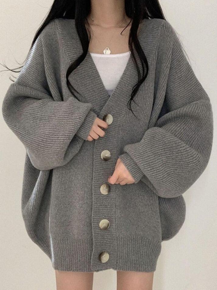 Image of Hazel | Women's Oversized Button-Front Cardigan