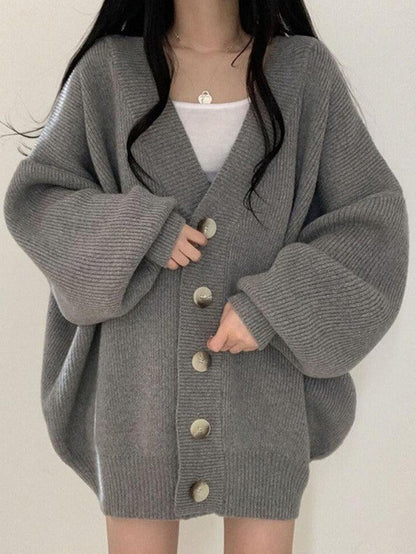 Image of Hazel | Women's Oversized Button-Front Cardigan
