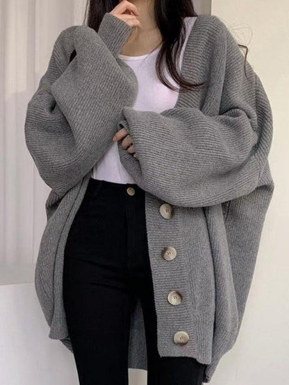 Image of Hazel | Women's Oversized Button-Front Cardigan