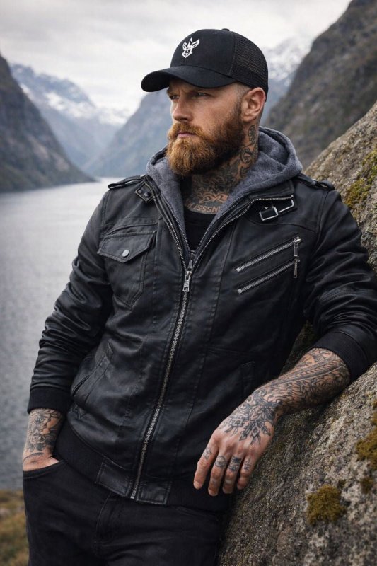Men's Zip-Up Hooded Jacket