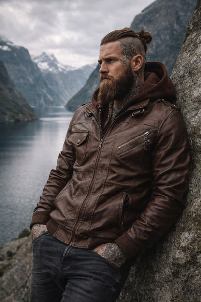 Men's Zip-Up Hooded Jacket