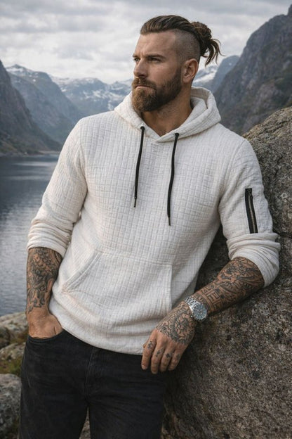 Men's Hooded Long Sleeve Hoodie - VibreMode