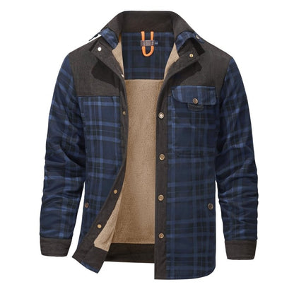 Men's Plaid Button Front Jacket