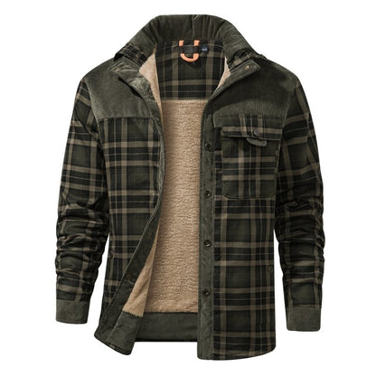 Men's Plaid Button Front Jacket