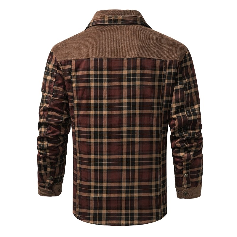 Men's Plaid Button Front Jacket