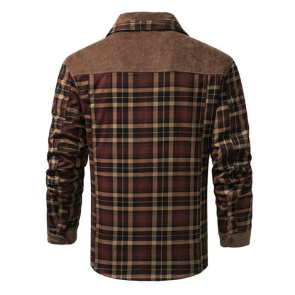 Men's Plaid Button Front Jacket