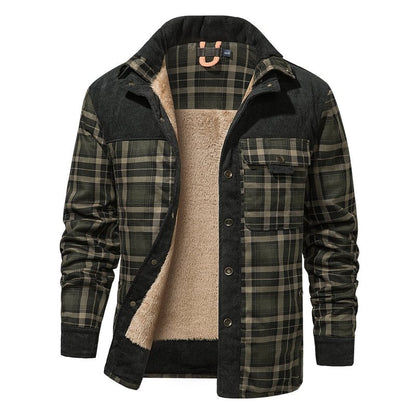 Men's Plaid Button Front Jacket