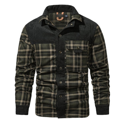 Men's Plaid Button Front Jacket