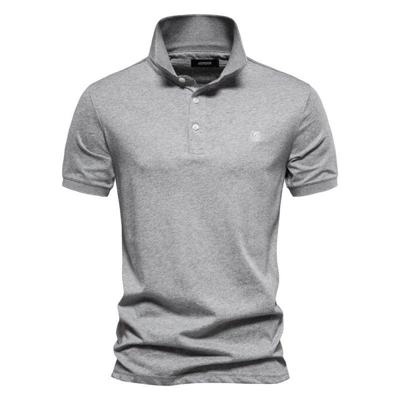 Men's Lightweight Polo Shirt Summer White