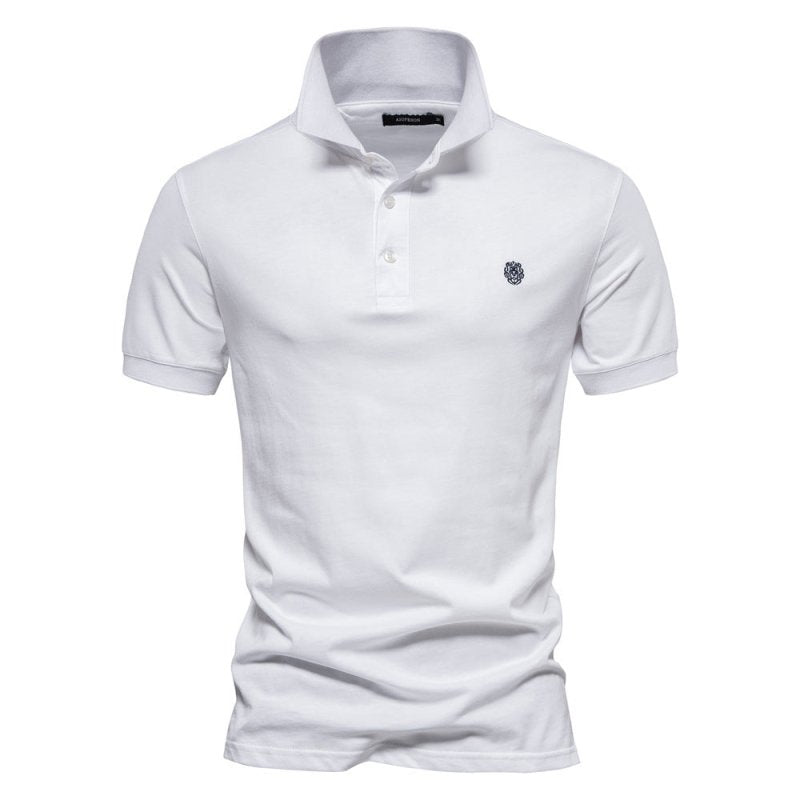 Men's Lightweight Polo Shirt Summer White