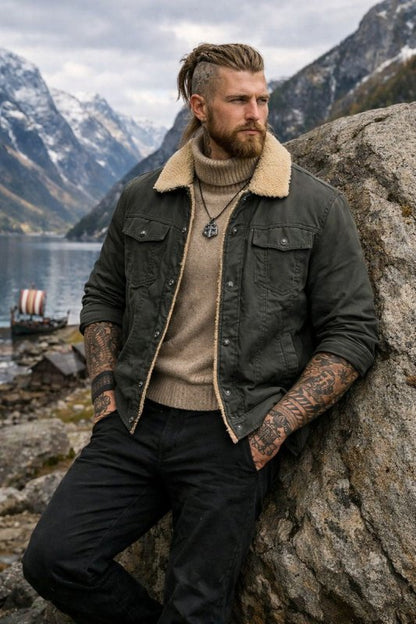 Men's Sherpa Lined Winter Jacket