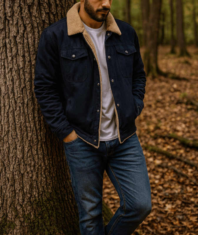Men's Sherpa Lined Winter Jacket